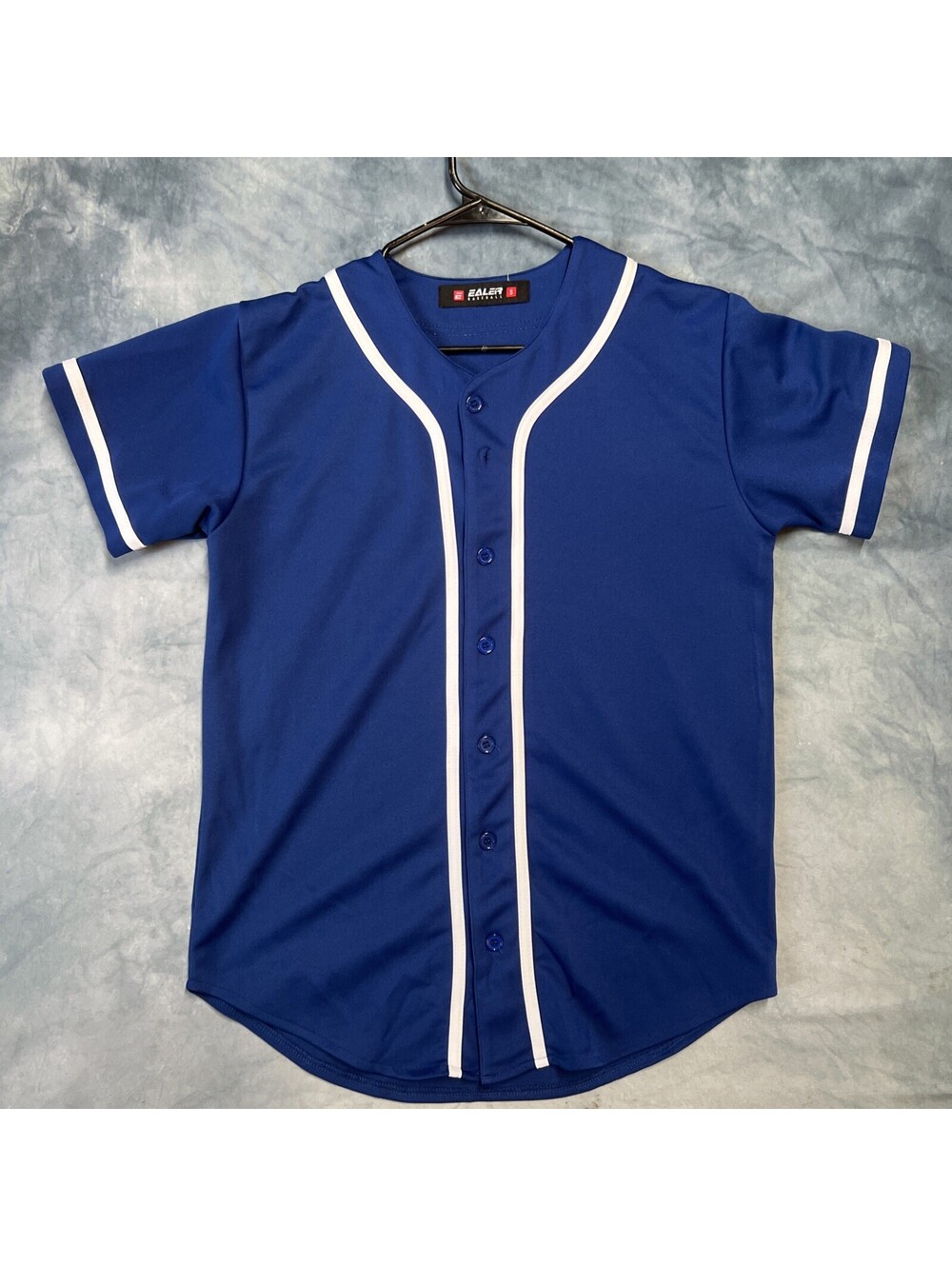 Ealer Baseball Jersey Size S Blue White Trim  - 1269-2L